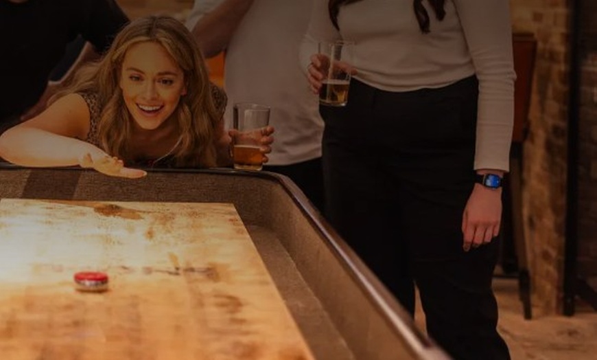 Image 1: Shuffleboard & Pizza in Stratford: 1-Hour Session For 2 to 8 People