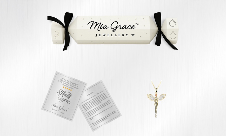 Image 1: Crystal Guardian Angel Pendant Necklace - Christmas Cracker or Gift Bag Presented  