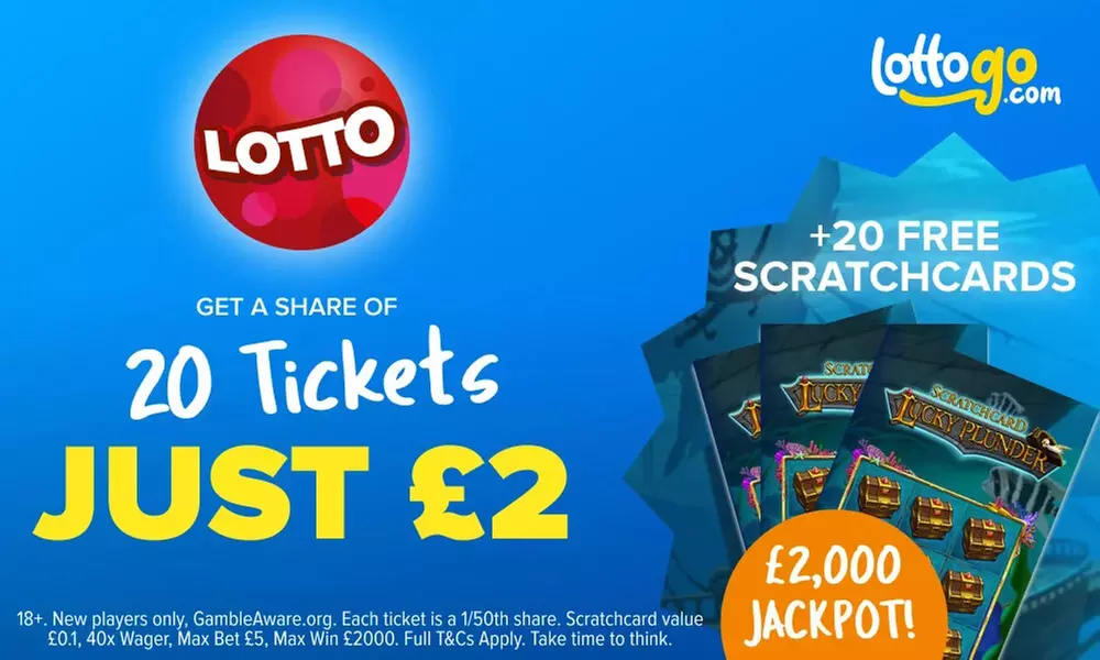 Get a share of 20 Lotto Tickets for £2 + 20 Free Scratchcards - Primary Image