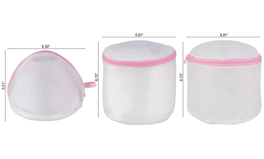 Image 3: 90L Large Laundry Basket Mesh Laundry Wash Bags for Socks Underwear Hosiery Bras