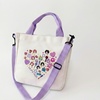 Image 8: Lightweight Purple Canvas Bag with Playful Design