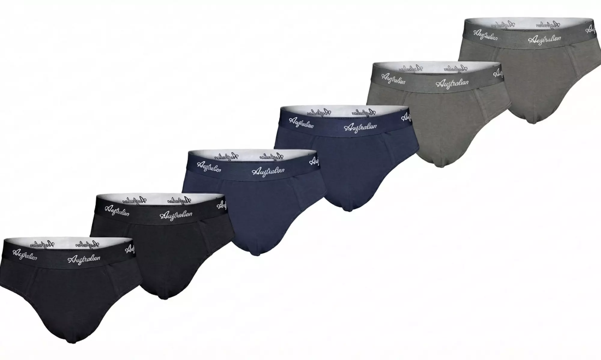 Lot de 6 boxers ou slips Australian en coton pour homme