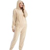 Image 2: Soft Touch Velour Hooded Loungewear Suit