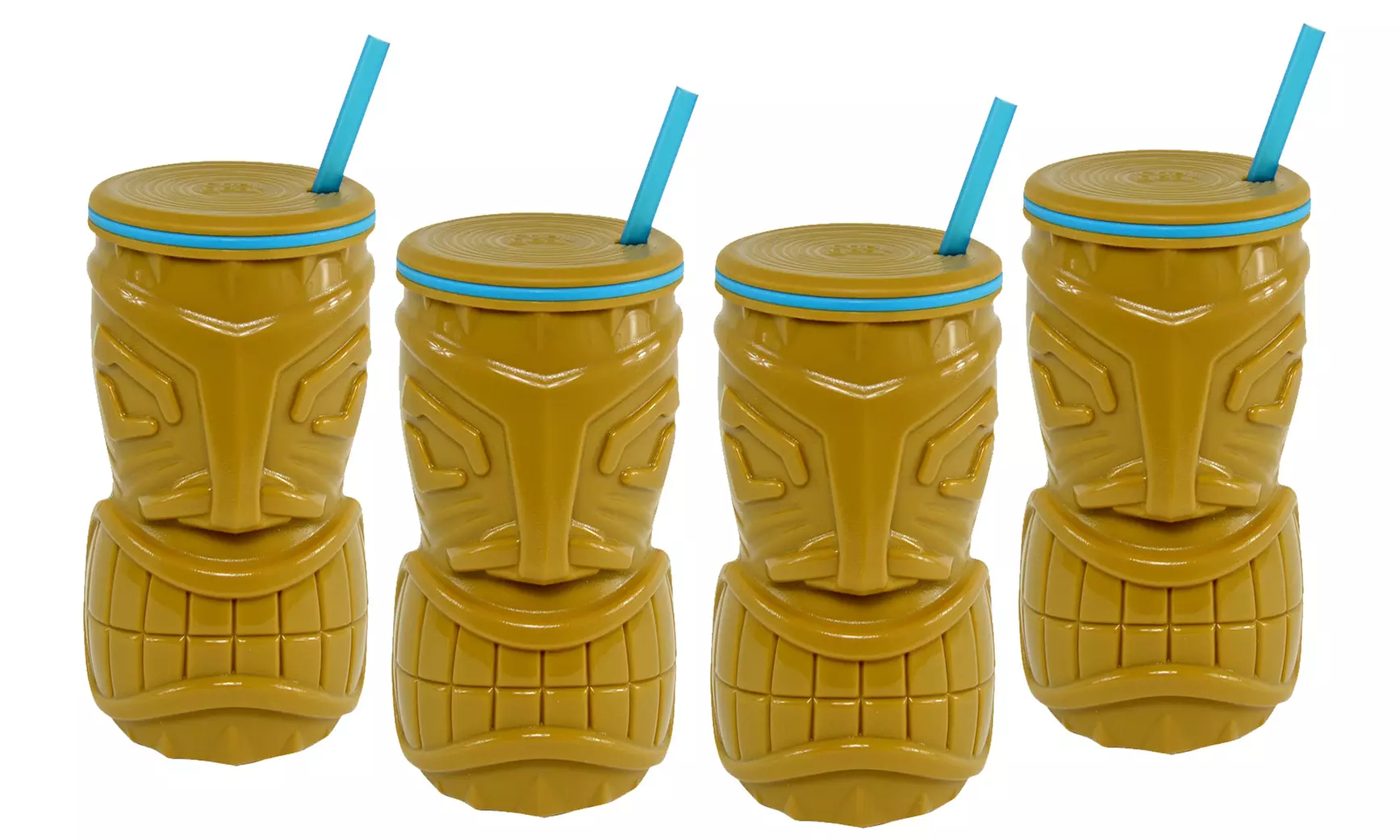Insulated To-Go Tiki Tumblers 4-Pack - Primary Image