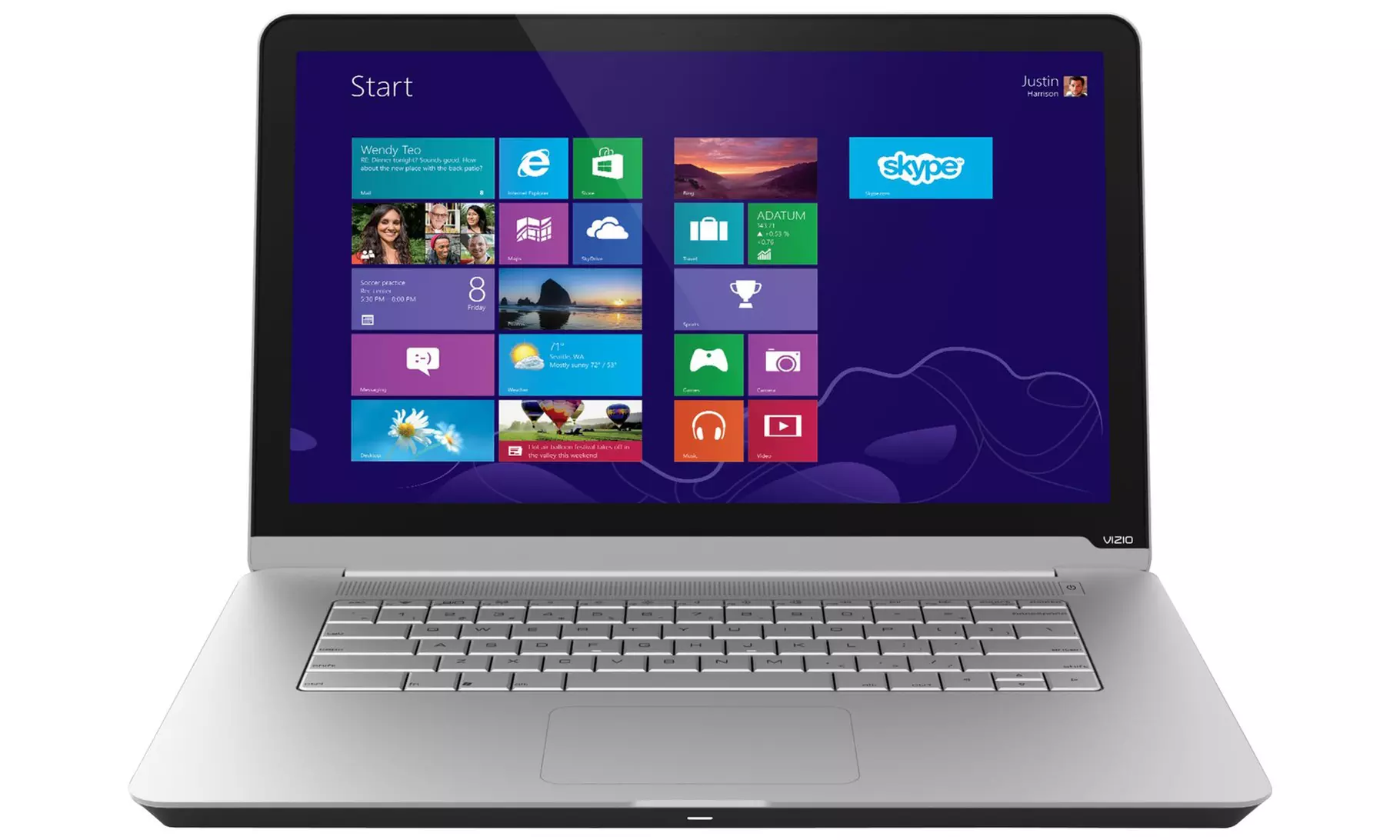 Vizio 15.6" Laptop with 2.3 GHz Intel Core i7 Quad Core Processor and 8GB RAM (Refurbished) - Primary Image