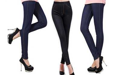 Women's Denim Print Jeggings