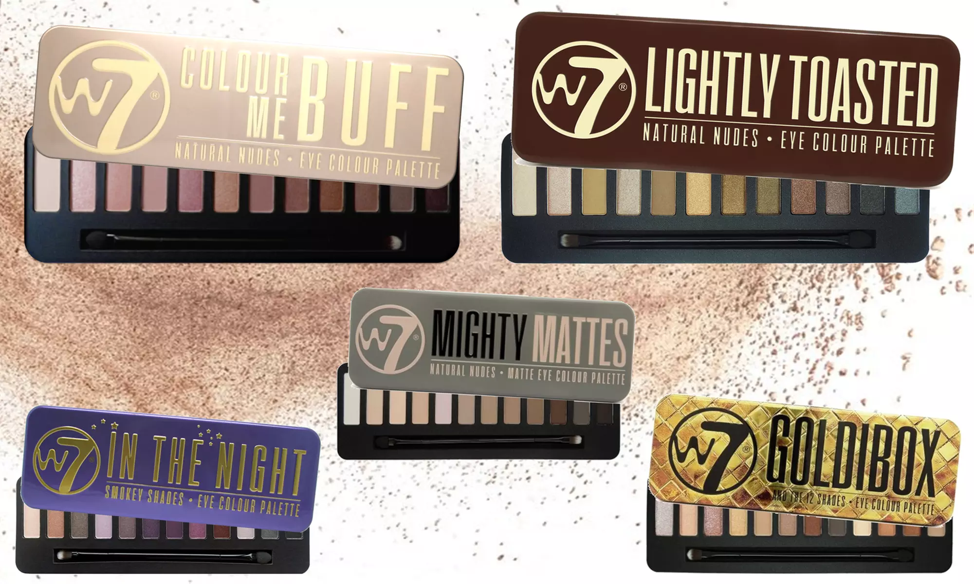 1 à 5 palettes de maquillage pour les yeux de la marque W7 - Primary Image