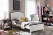 Harry Classic Platform Bed in Buttermilk and Walnut Finish - Second Medium