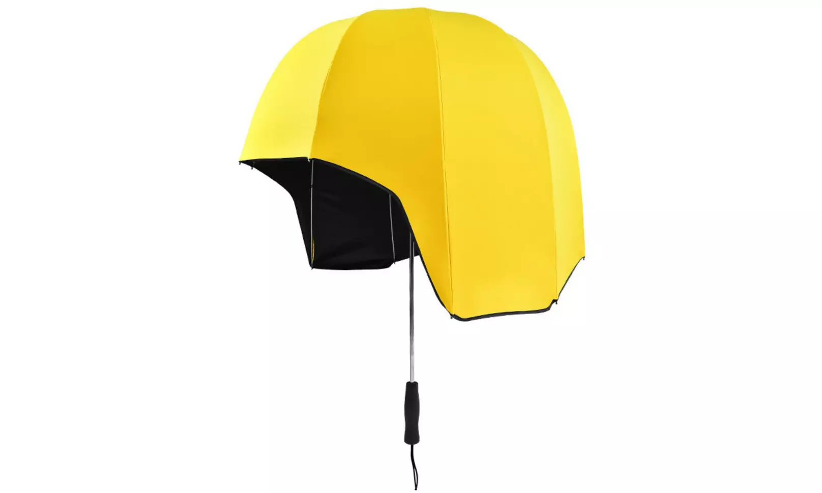 Vinyl Sun and Rain Protection Helmet Umbrellas in Assorted Colours
