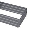 Image 2: Grey Metal Open-Bottom Raised Garden Bed in Two Sizes
