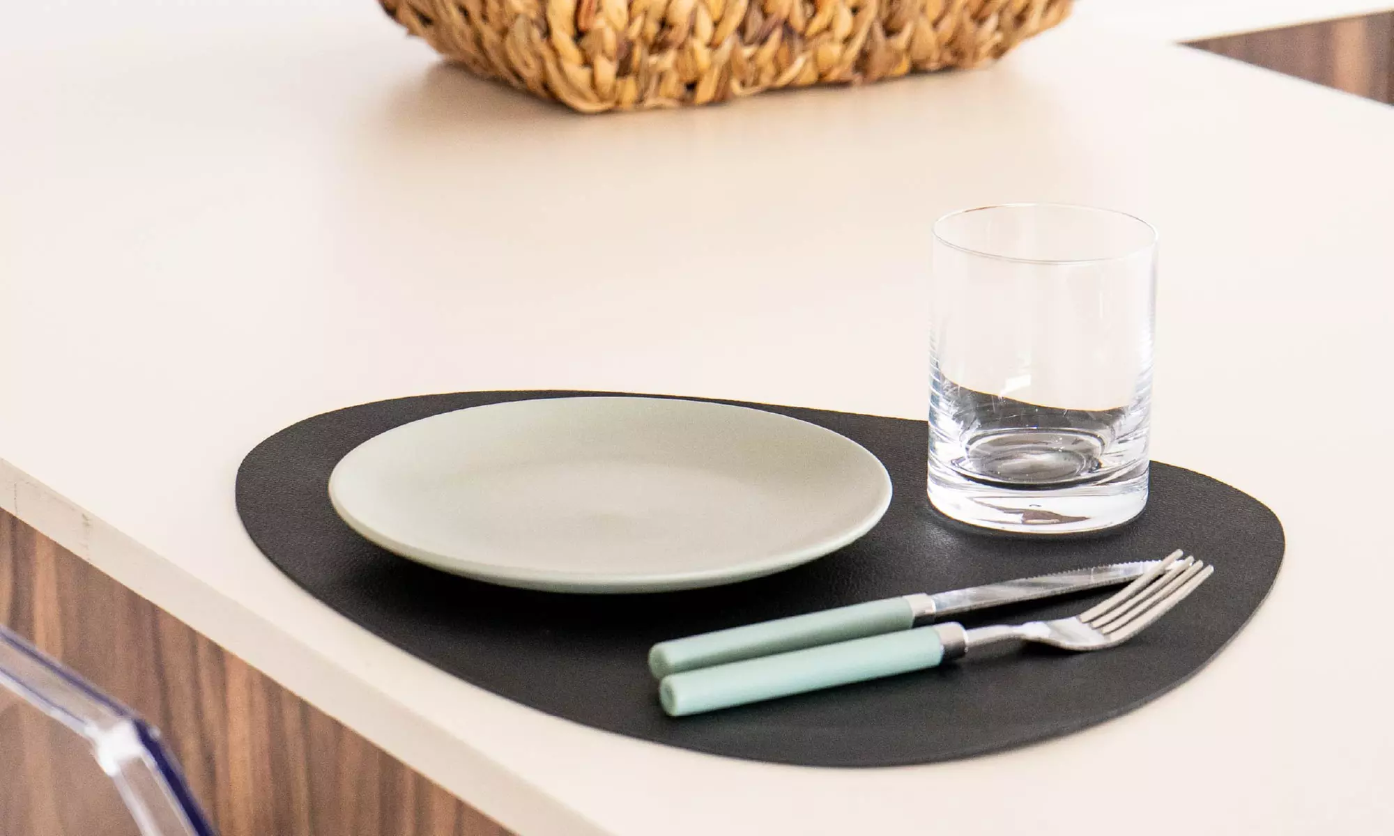 Set de 4 sets de table en simili cuir