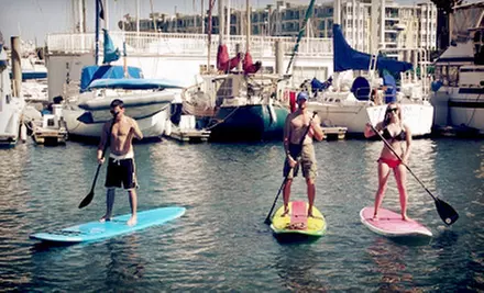 Two-Hour Group Standup-Paddleboard Lesson for One, Two, or Four at Marina Paddle (Up to 57% Off) - Primary Image
