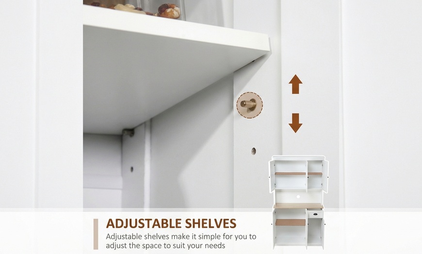 Image 7: HomCom Freestanding Kitchen Storage Cabinets