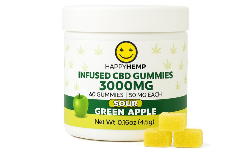 Image 4: Happy Hemp SOUR Infused CBD Gummies - High Potency