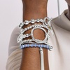 Image 1: Pulsera Irulox acabada en rodio con corazones de Luxenter