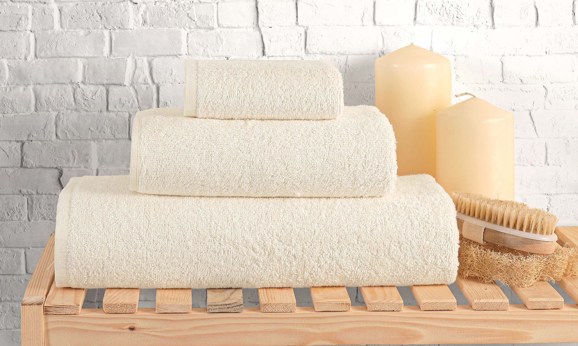 3er-Set Bambus-Handtücher