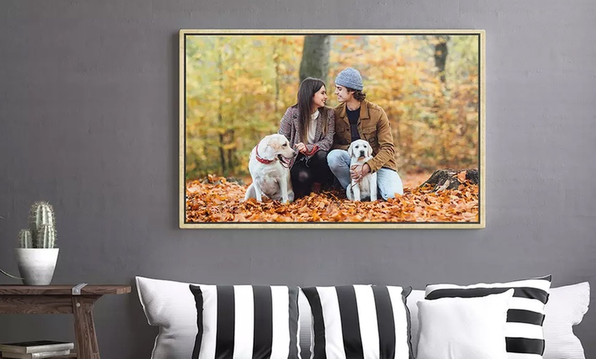 Image 1: Personalisierbare Foto-Leinwand im Rahmen