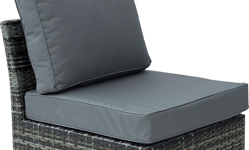 Image 7: Outsunny 5-Piece Outdoor Rattan Effect Wicker Sofa Set