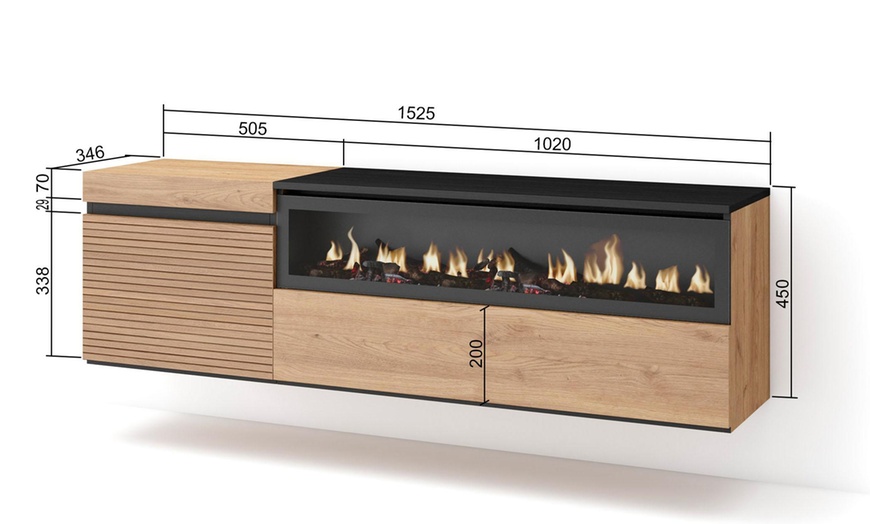 Image 3: Meuble TV avec ou sans cheminée électrique LED