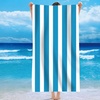 Image 16: Single Jersey Striped Summer Beach or Bath Towel
