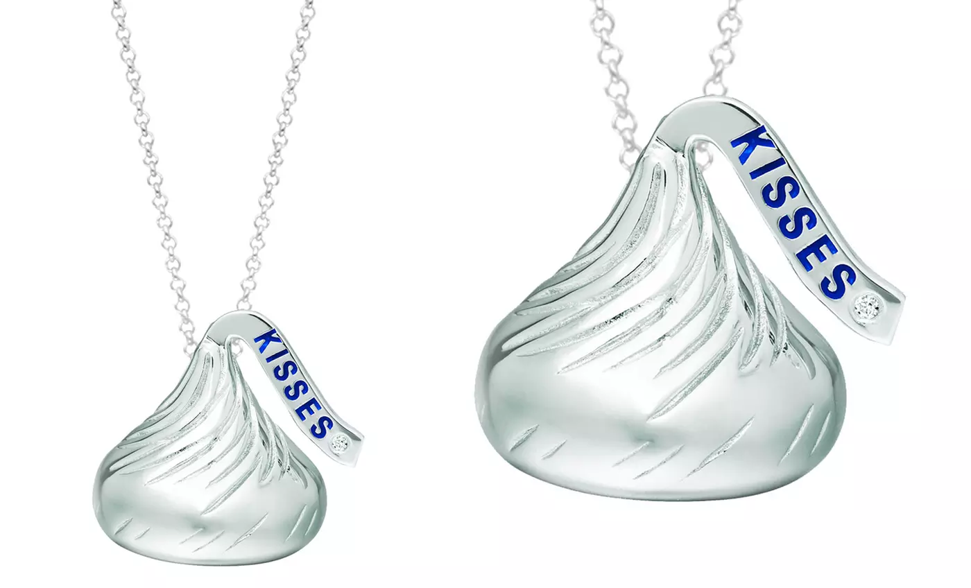Hershey's Kiss Diamond-Accent Sterling Silver Pendant - Primary Image