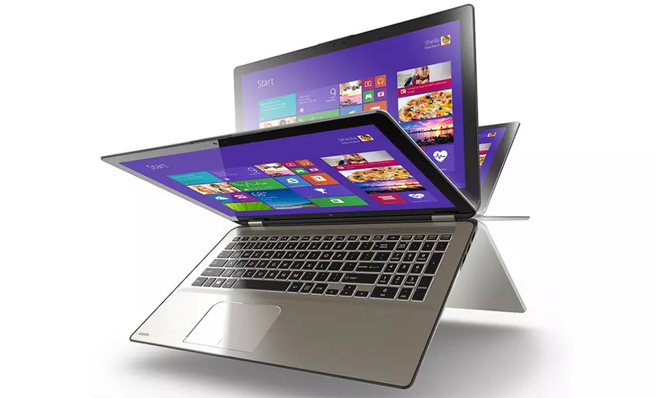 Toshiba 2-in-1 15.6" 1080P Touchscreen Laptop with Intel Core i5, 8GB RAM, and 750GB HDD (Manufacturer Refurbished) - Primary Image
