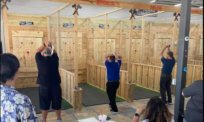 Indoor Axe Throwing Experience for Two, Three, Four, Five, or Six at Texas Lumberjaxe (Up to 39% Off) - Primary Image
