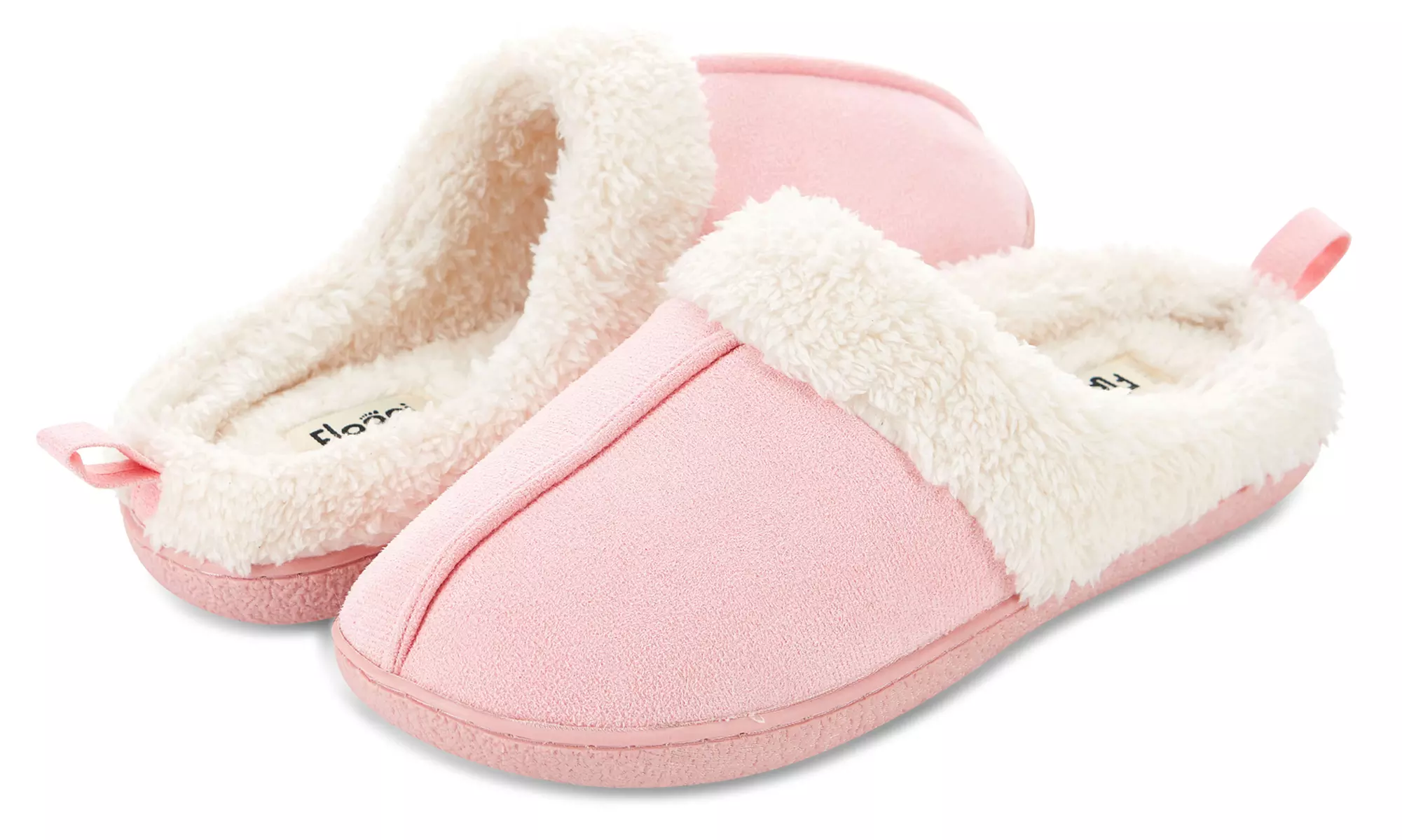 Floopi Women's Indoor Outdoor Fur Lined Clog Slippers with Memory Foam