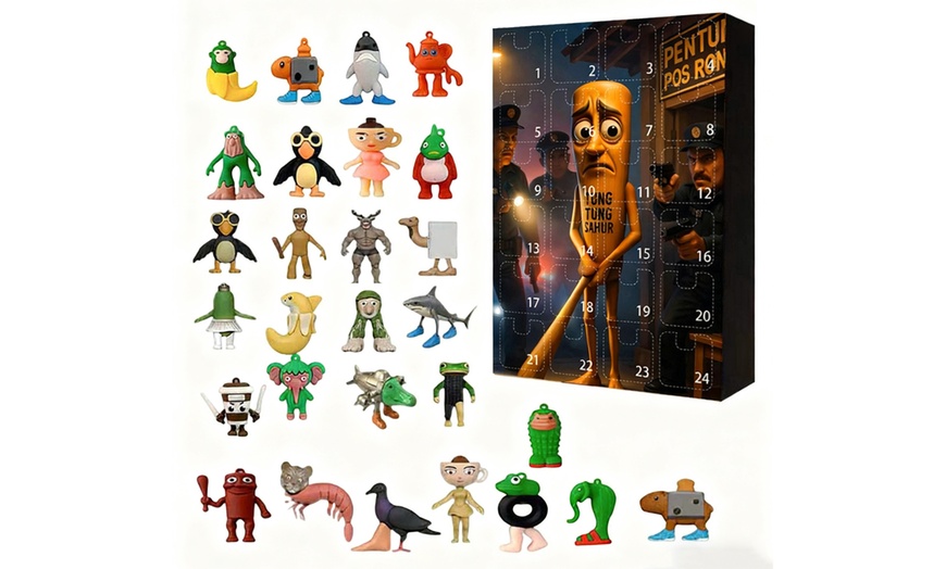 Image 2: 24-Piece Italian Brainrot Action Figures Advent Calendar
