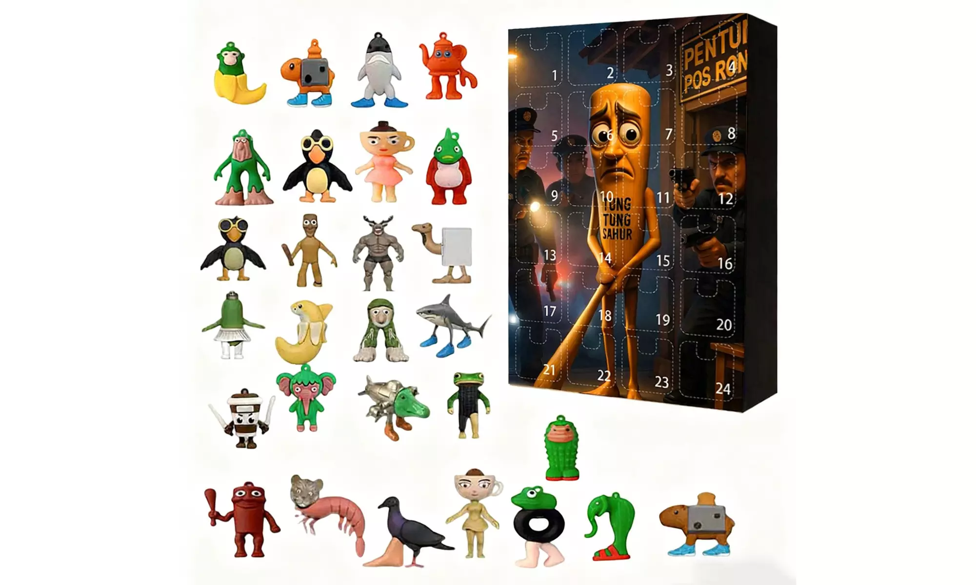 24-Piece Italian Brainrot Action Figures Advent Calendar