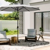 Image 2: Outdoor Large 3M Rotating Parasol with Multiple Base 