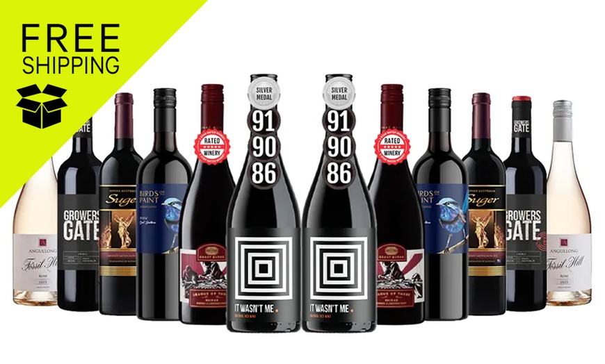 Image 1: Top-Shelf Luxe Red Wines Mixed – 12 Bottles