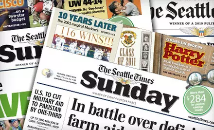 26-Week Daily Subscription or 52-Week Sunday Subscription to the "Seattle Times" (Up to 82% Off) - Primary Image