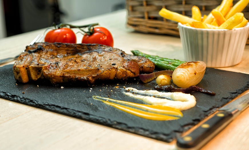 Image 1: 12oz Steak and a Bottle of Wine