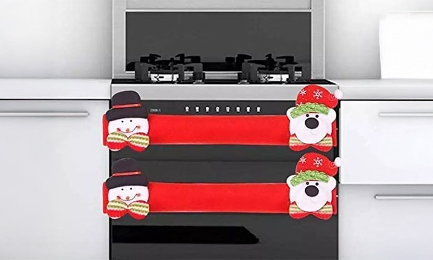 Image 3: Christmas Fridge Door Handle Covers Set
