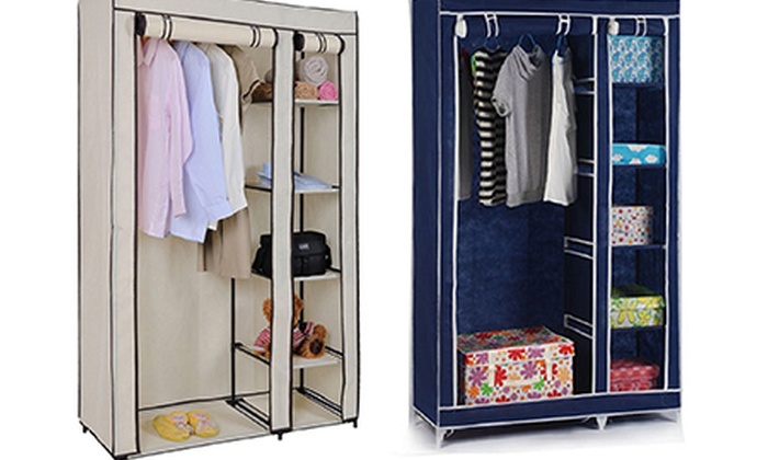 Double Canvas Wardrobe Groupon Goods