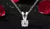 Sterling Silver Cubic Zirconia 5mm Round Solitaire Necklace