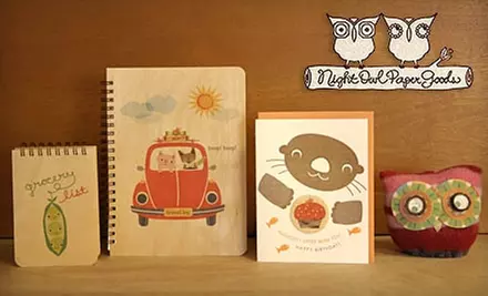 $10 for $20 Worth of Handmade Stationery and Gifts at Night Owl Paper Goods - Primary Image