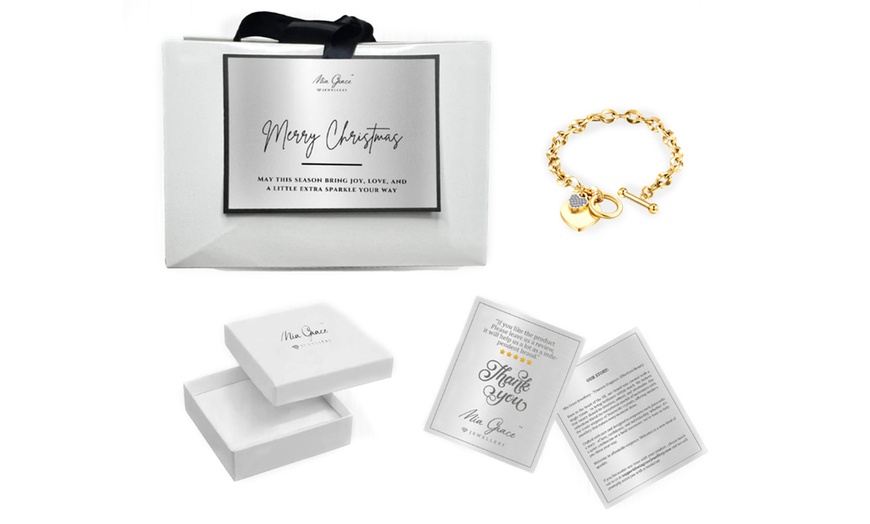 Image 7: Heart Toggle Bracelet with 25 Crystals from Swarovski - Christmas Gift Packaging 