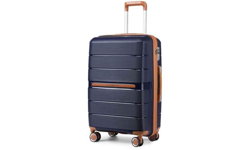 Image 21: One or Three Kono Hard Shell PP Suitcases