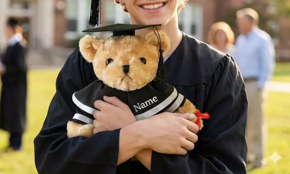 Custom Graduation Plush Toys – Personalized Embroidered Name Plush Toys | Gift for Kids & Family | Soft & Unique Keepsake
