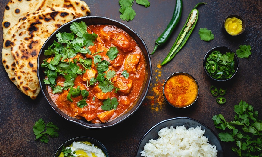 Image 2: Savour Indian Flavours with a 2-Course Meal with Sides for Two