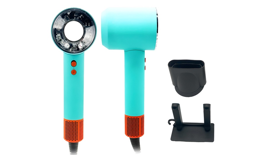 Image 5: Professioneller Haartrockner im transparenten Design mit LED-Anzeige