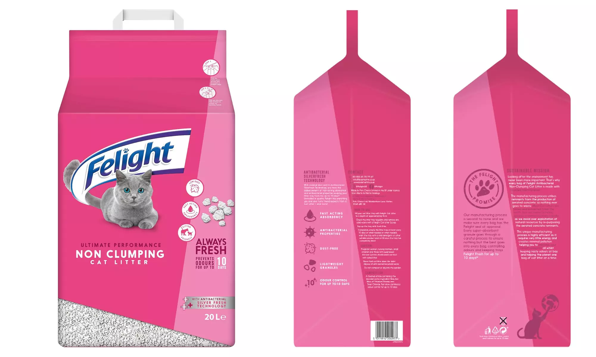 Felight Non-Clumping Cat Litter 20L - Primary Image