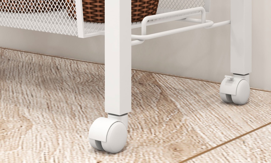 Image 4: HOMCOM 3-Tier Kitchen Cart