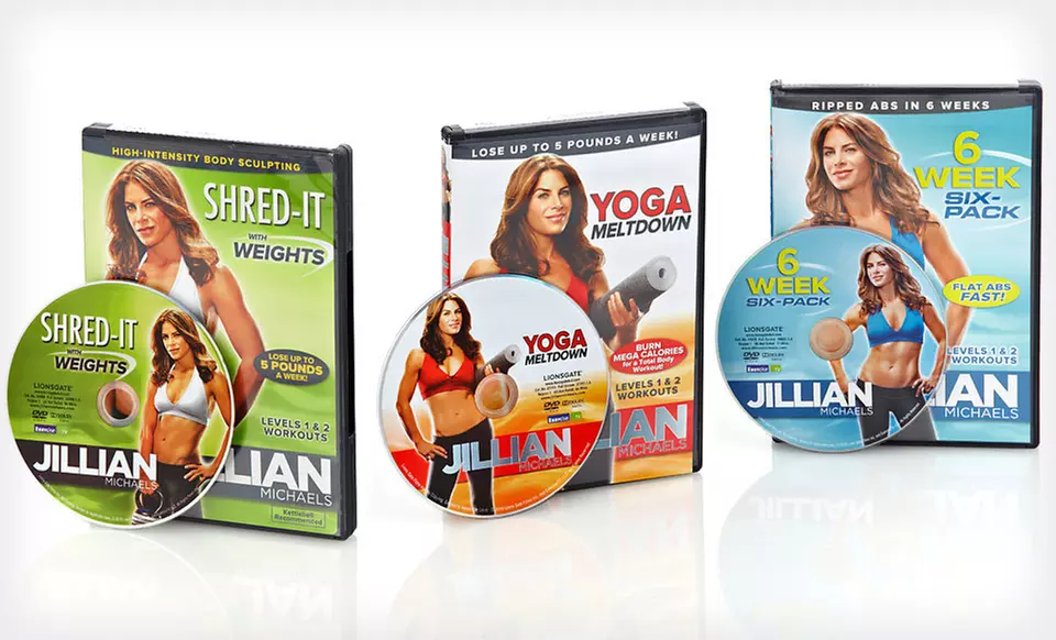 $20 for Three Jillian Michaels Workout DVDs ($44.94 List Price). Two Options Available. Free Shipping and Free Returns. - Primary Image