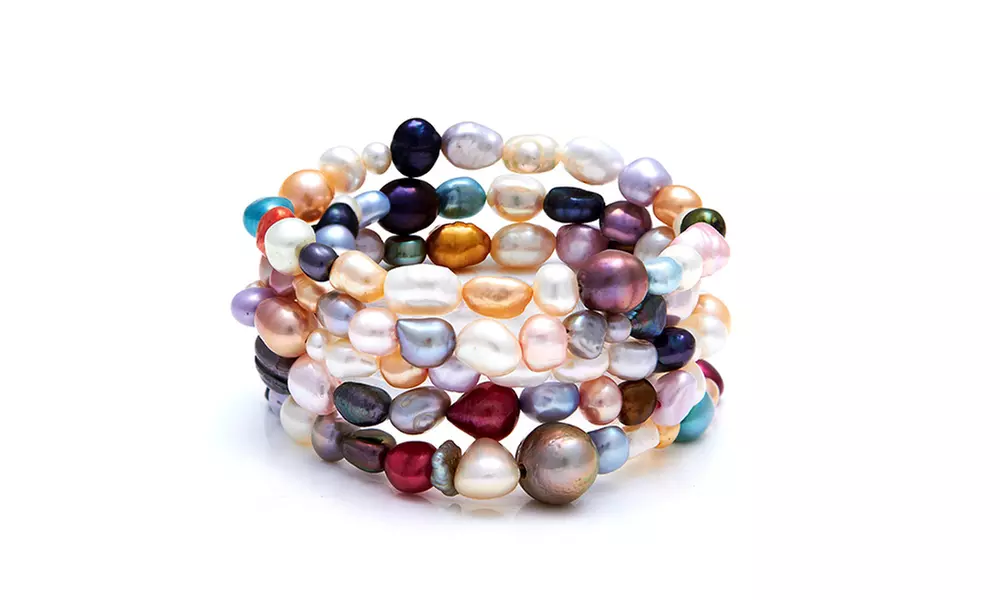 Armband mit 3, 5 oder 10 mehrfarbigen Perlenketten - Primary Image