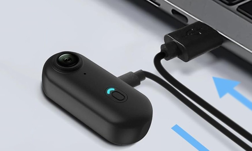 Image 6: 4K Thumb Action Camera with Rotating Spring Clip