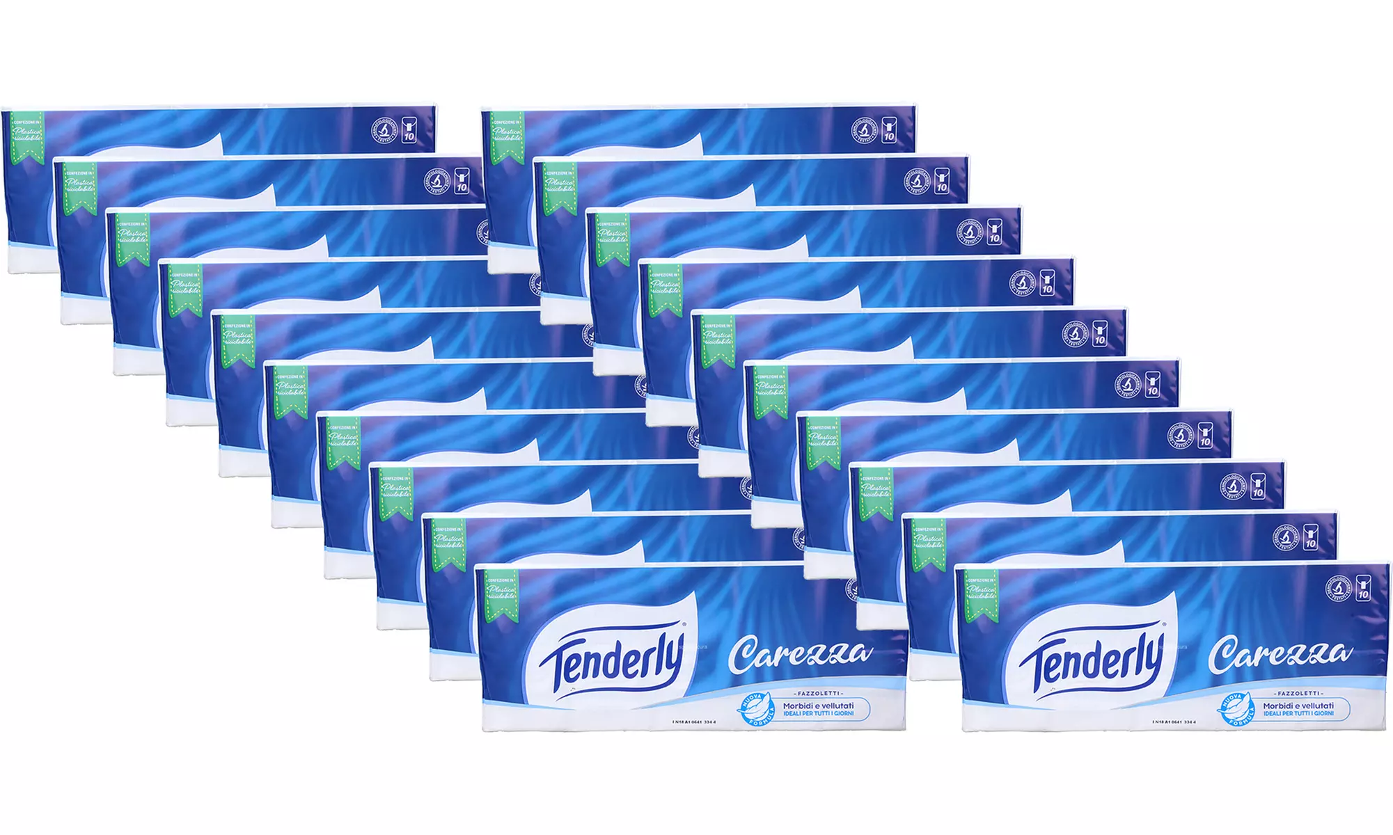 Fino a 200 pacchetti di fazzoletti Tenderly Carezza 3 veli