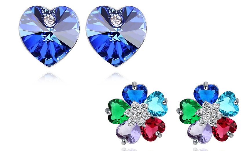 Image 33: Boucles d'oreilles fleur ou cœur